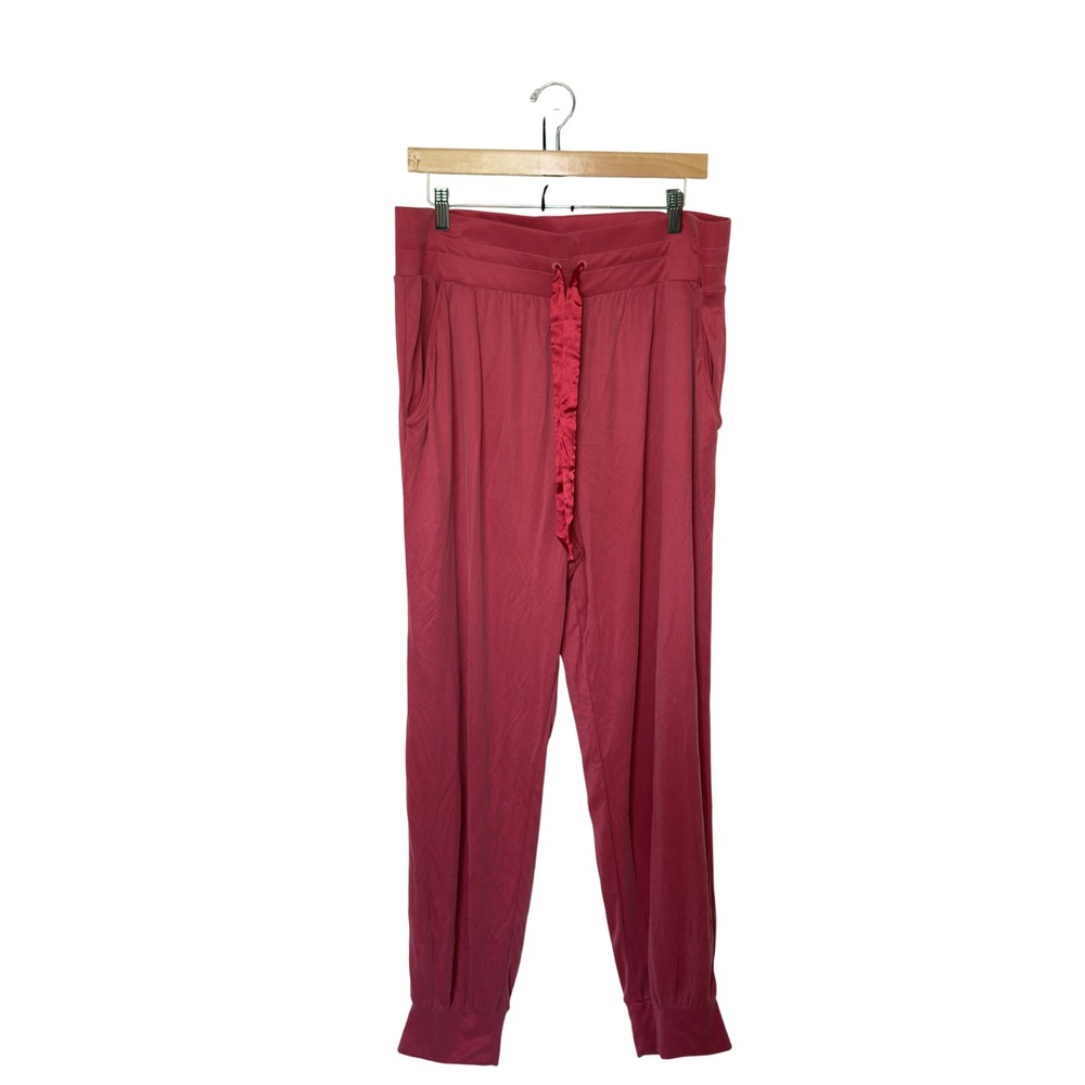 Victoria Secret XL Pink Lounge Casual Jogger Drawstring Pants Pockets Resort